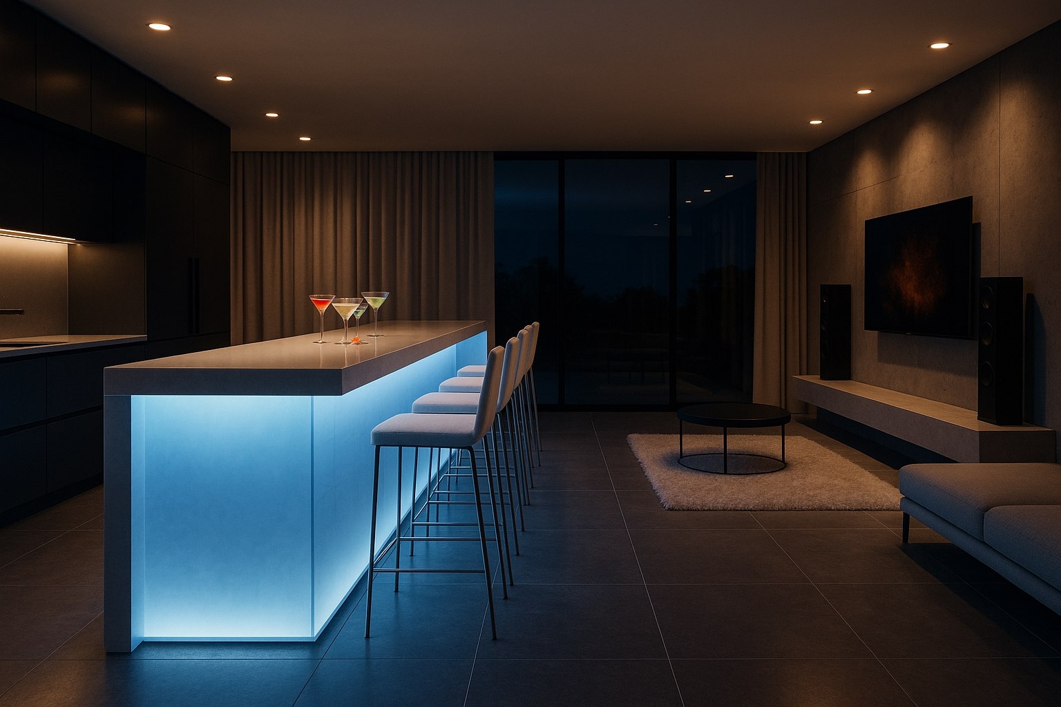 Стойка-прилавок: лаконичный полубарьер