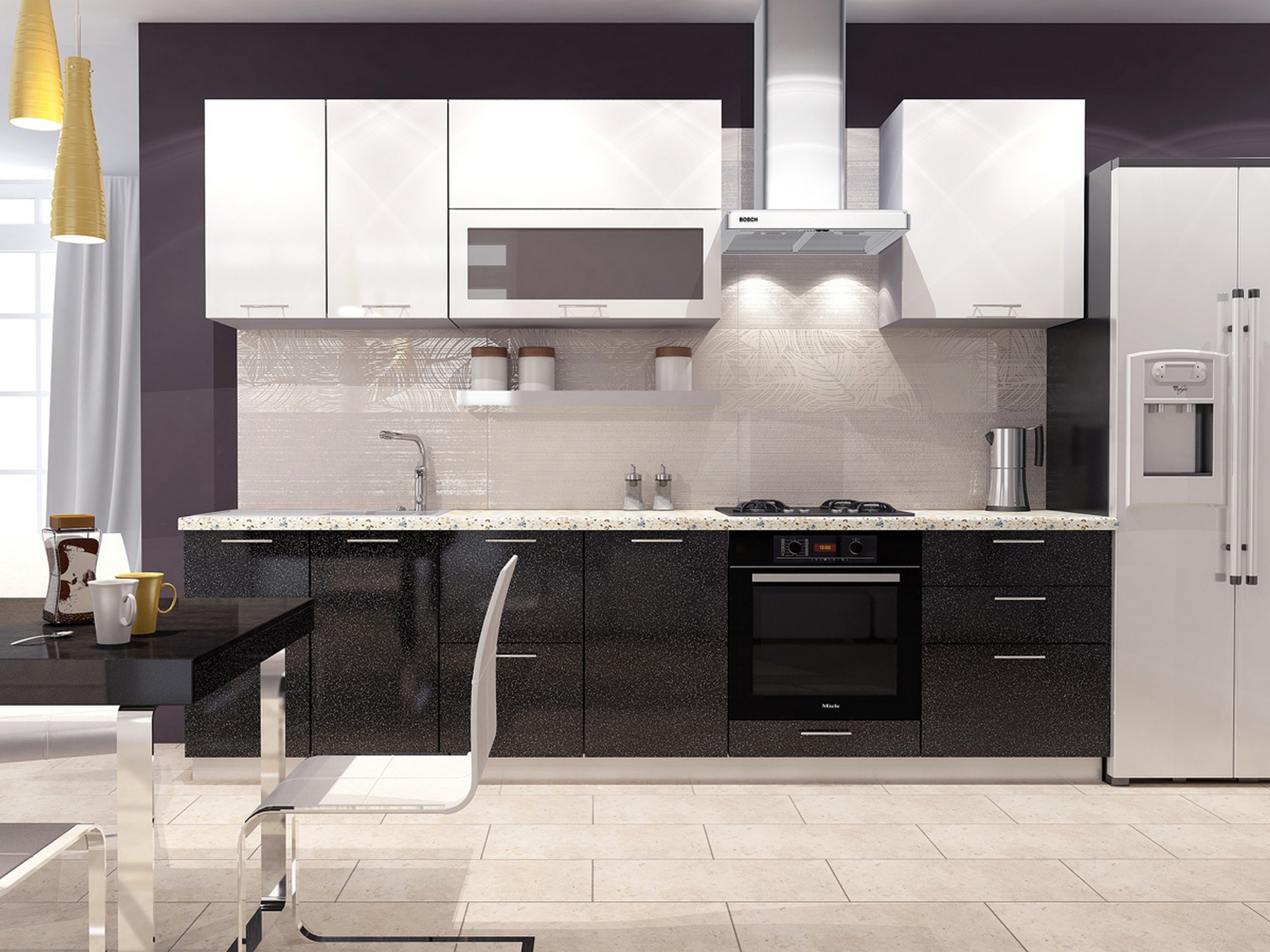 Кухонный гарнитур дизайн 2024. Кухня Техно-4 (2,0 белый глянец/дерево). Кухонный гарнитур Техно белый глянец.