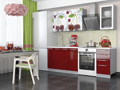 Красная кухня София длина 1,6 м