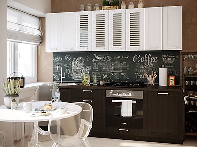 Кухонный гарнитур Вирджиния длина 2,4 м в стиле минимализм