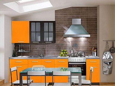 Кухонный гарнитур Базис длина 2,9 м цвет апельсин
