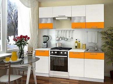 Кухонный гарнитур длина 2 м цвет апельсин