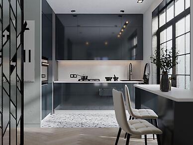 Кухонный гарнитур Эстетик длина 2,4 м в стиле минимализм