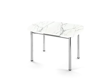 Стол цельносварной Трилогия БАБОЧКА Пластик (Столешницы Мрамор белый)